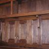 This Study was done in Black Walnut. The inset doors above the fireplace mantel hide a small plasma TV. ( Note: The finish on this job was done by the clients painting contractor and not CCS.)