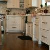 Wood Species - Paint Grade Maple and Quartered White Oak Island
Finish - Frosty White Paint/ Conversion Varnish Topcoat in Matte Sheen and Colonial Stain on Island
Counters - Marble