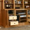 Solid Maple Dovetail Rollout Drawers Provide Organized Media Storage